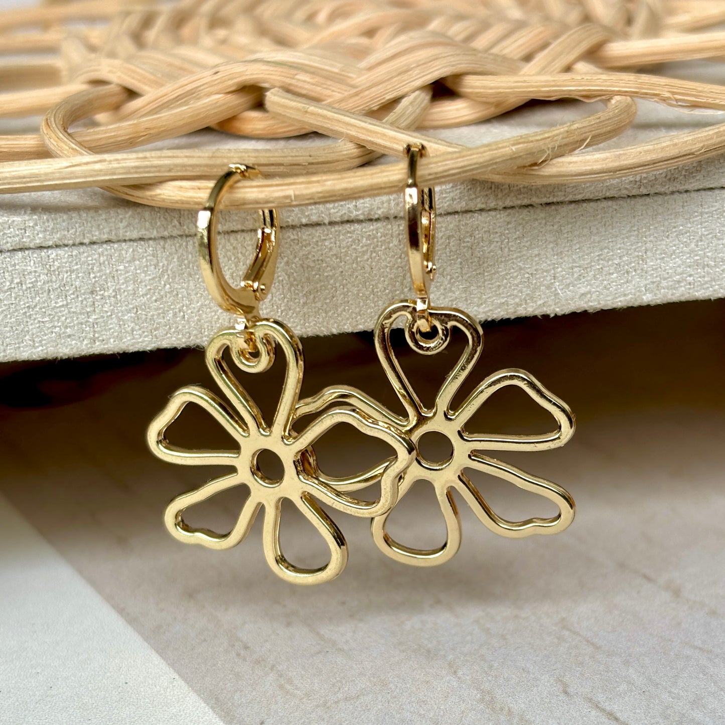 POPPY Flower Ear Hoops