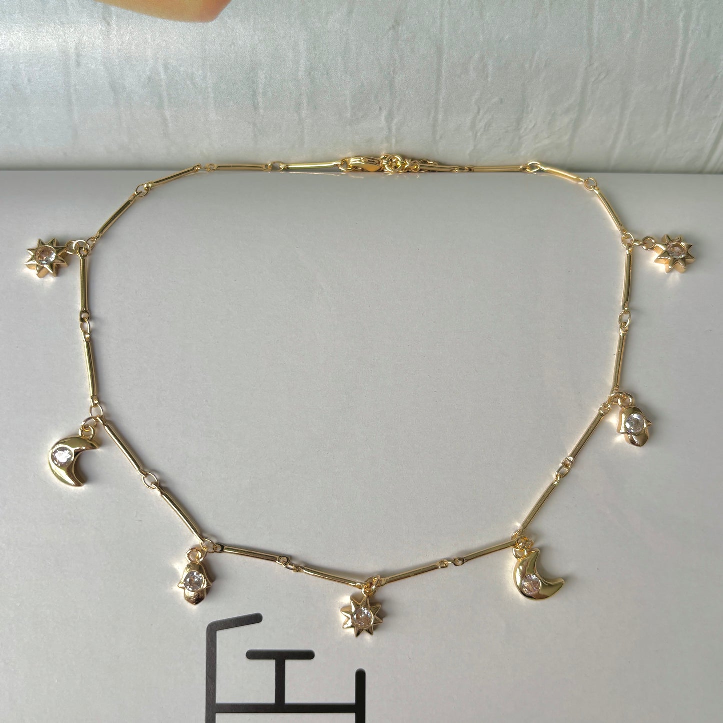 CRESSIDA Necklace with Celestial Charms
