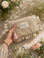 Blaire Frilly Pouch - Blushing Petals