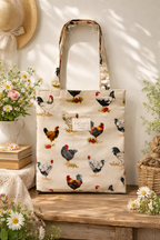 Josie Pocket Tote Bag - Barnyard Chicks
