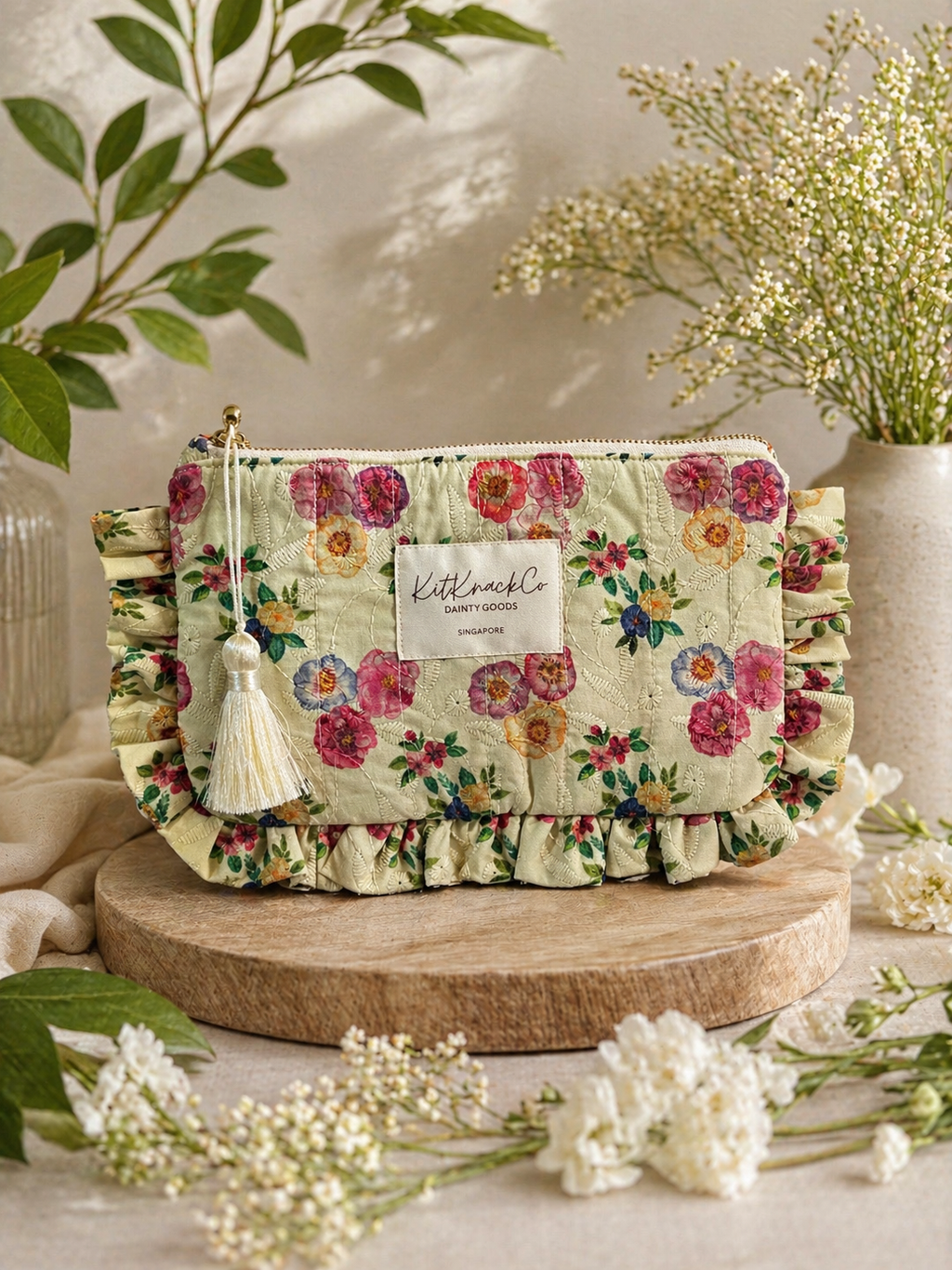 Blaire Frilly Pouch - Wildflower Stitch