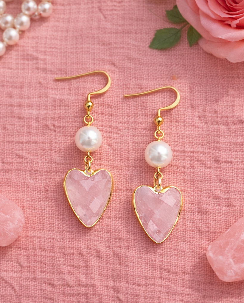 Caramia Rose Quartz Earrings