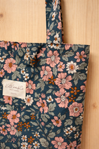 Josie Pocket Tote Bag - Periwinkle Garden