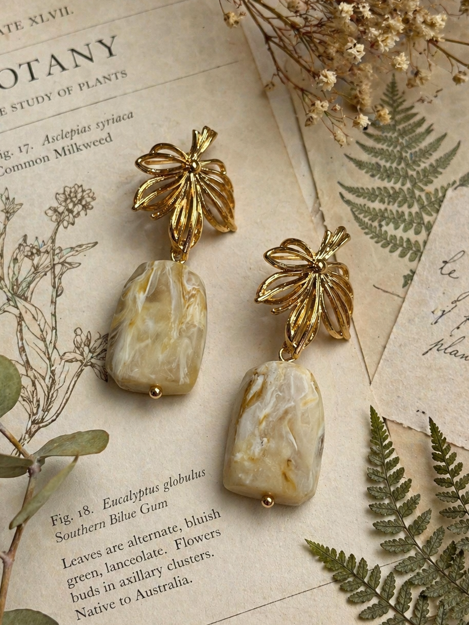 Fearn Faux Marble Earrings