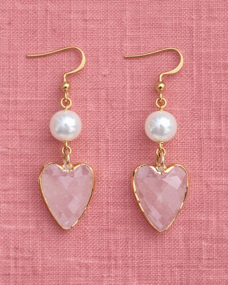 Caramia Rose Quartz Earrings