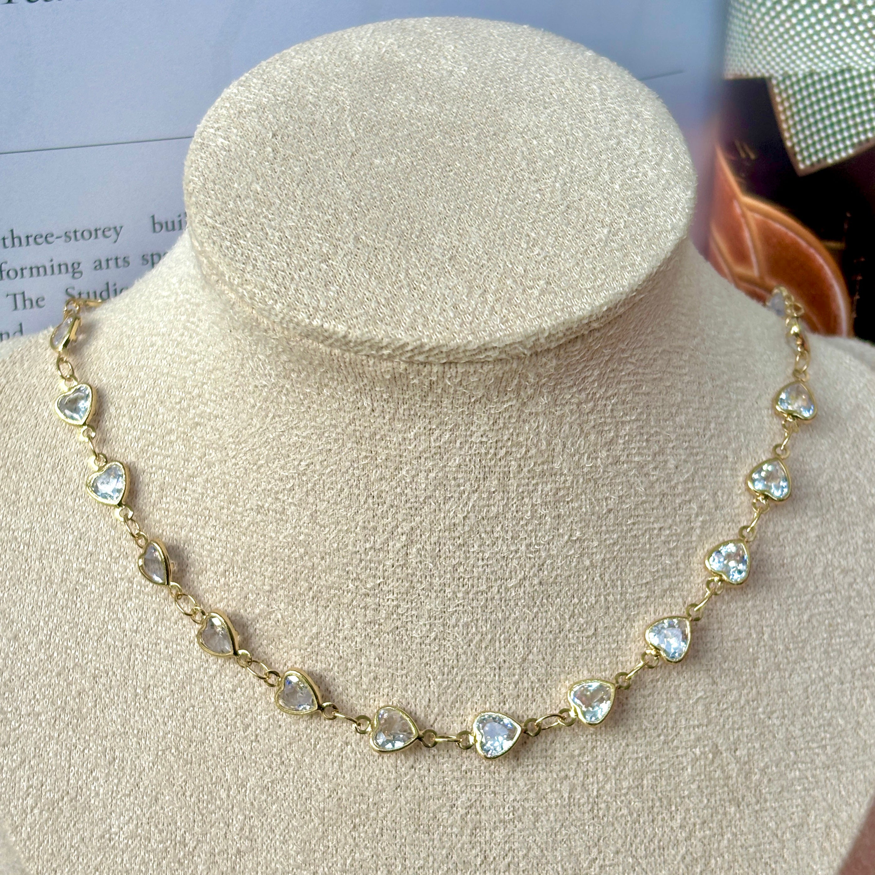 DAYA Heart Gem Choker Necklace