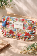 Blaire Frilly Pouch - Vintage Florals