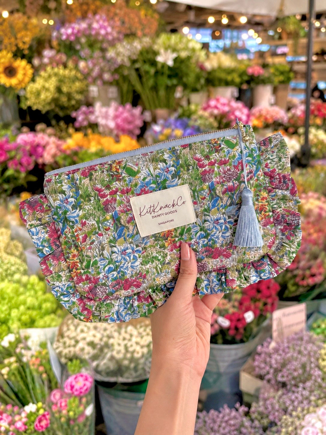 Blaire Frilly Pouch - Secret Garden