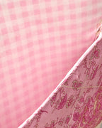 Colette Frilly Button Pouch - Pink Florals