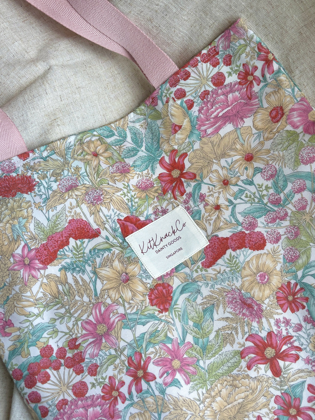 Charlotte Tote Bag - Pink Florals