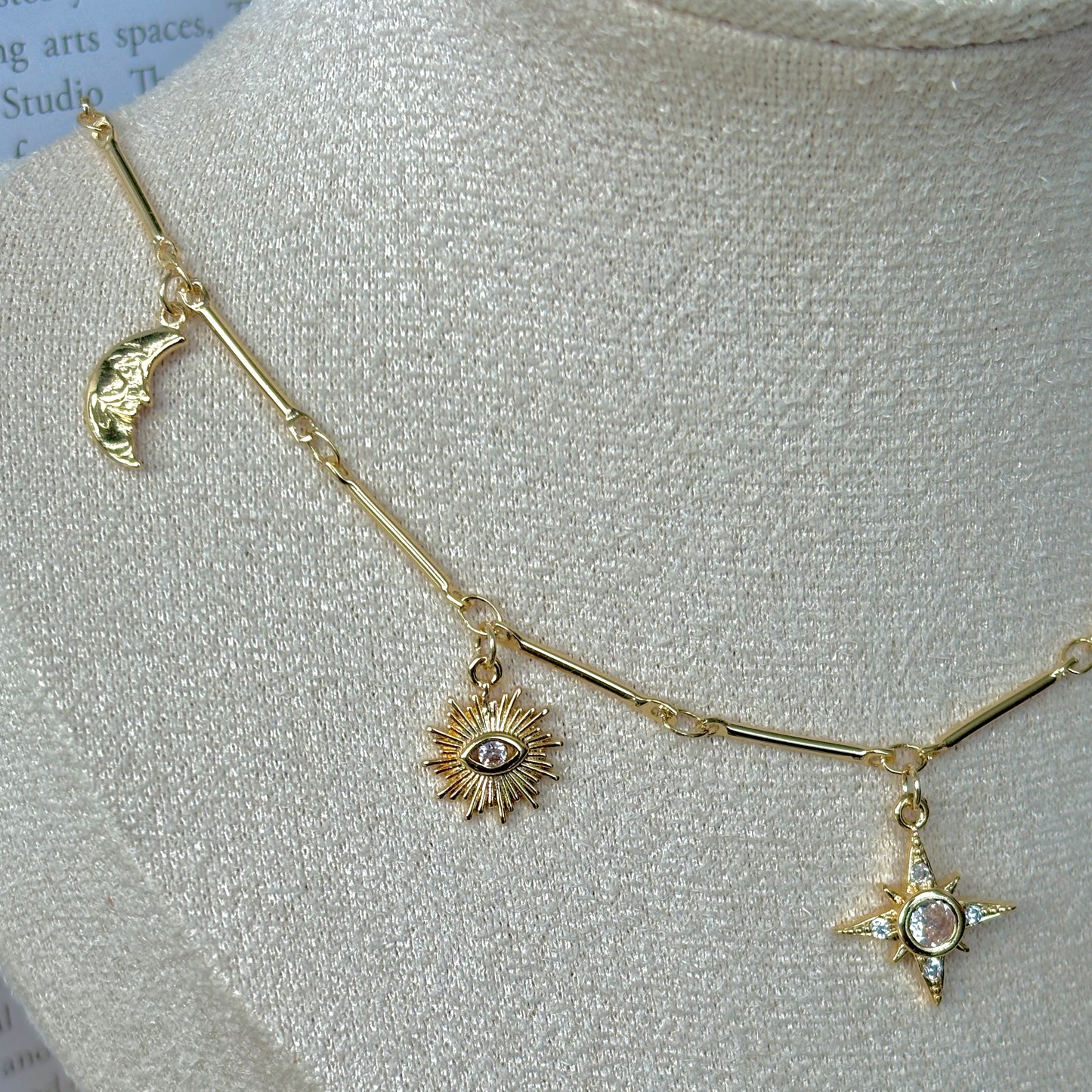 CELESTE Choker Necklace with Celestial Charms