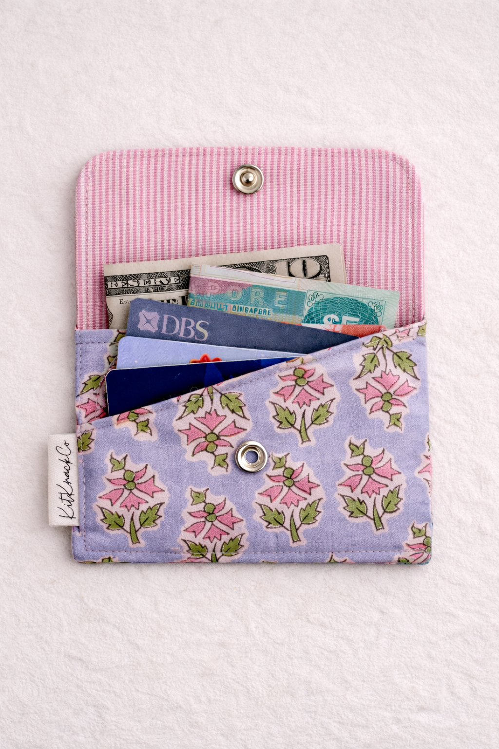 Ava Cardholder - Lilac Flowers