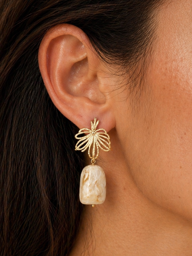 Fearn Faux Marble Earrings