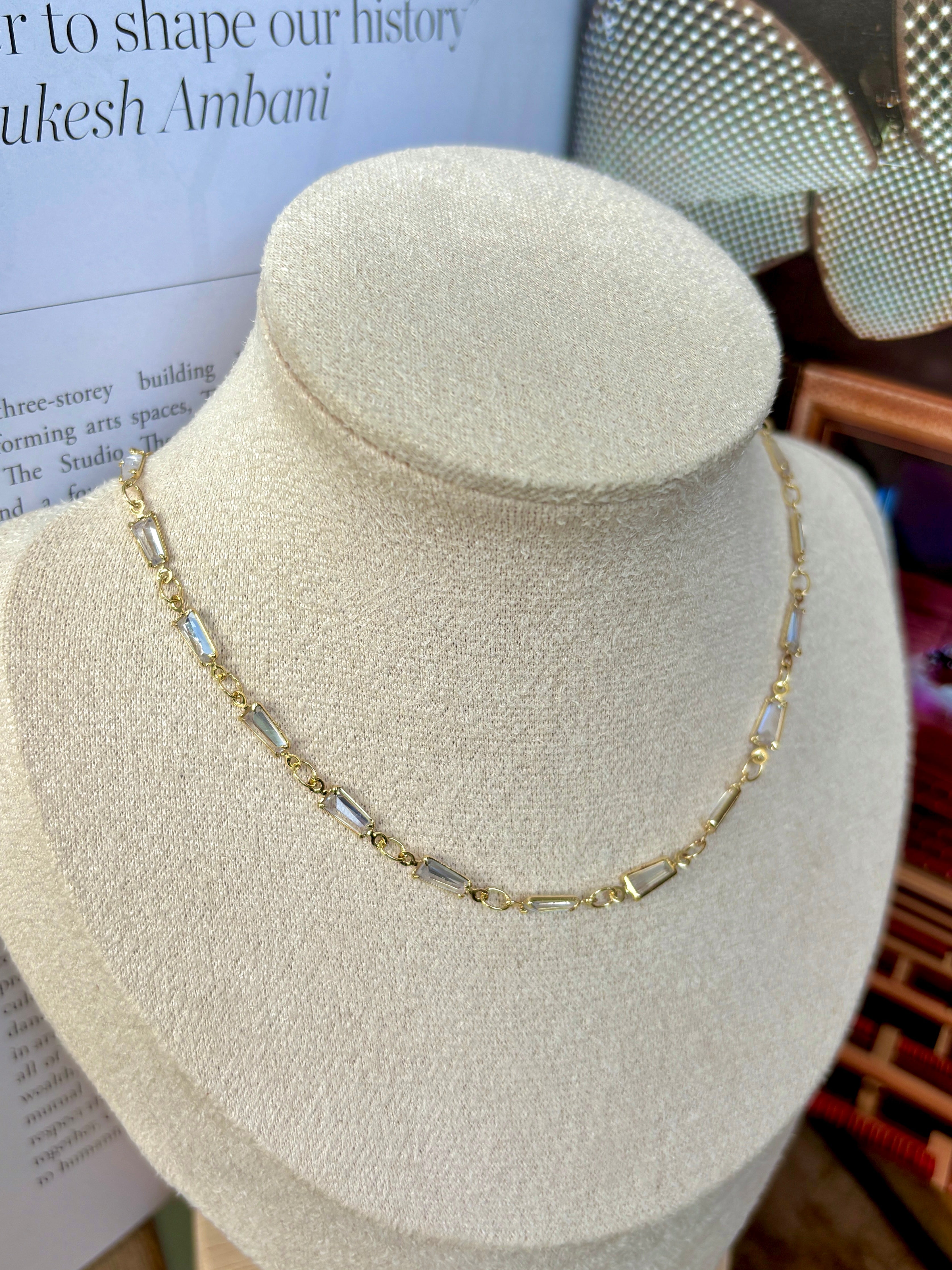 Estelle Mini Baguette Necklace