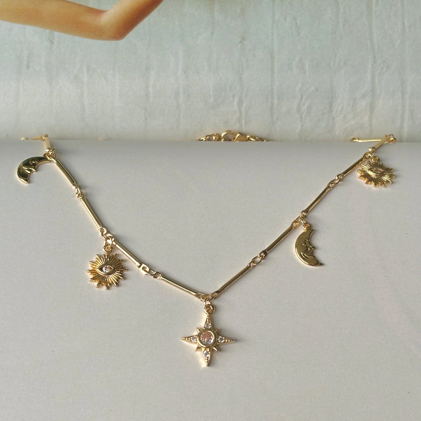 CELESTE Choker Necklace with Celestial Charms