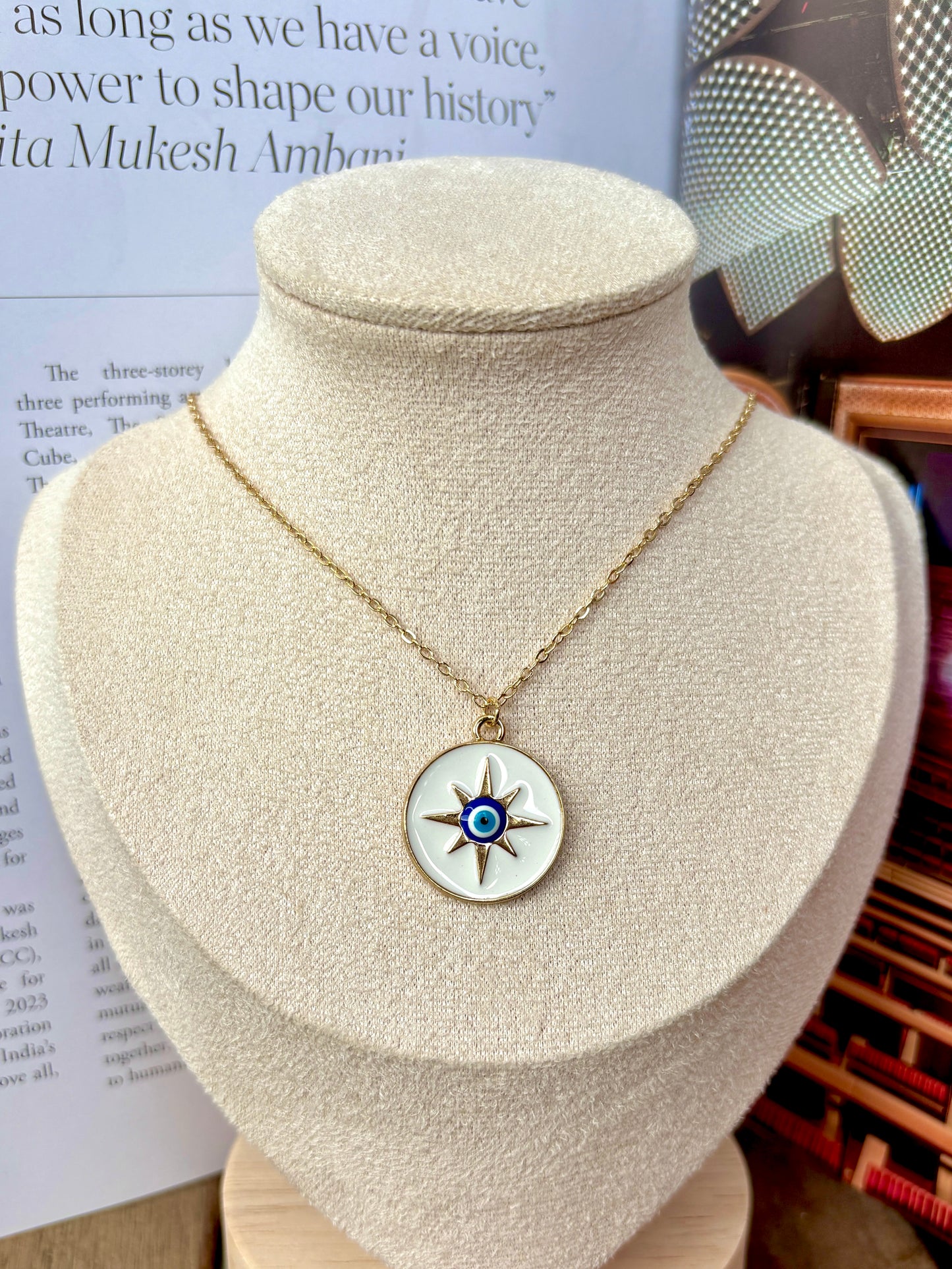 VILMA Evil Eye Charm Necklace