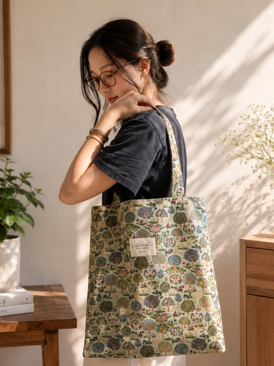 Josie Pocket Tote Bag - Woodland Critters