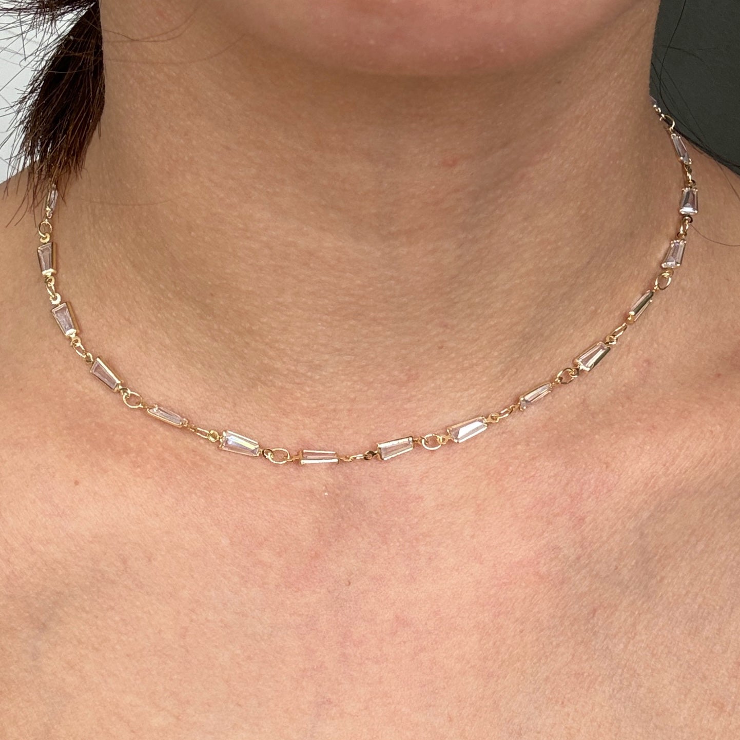 Estelle Mini Baguette Necklace