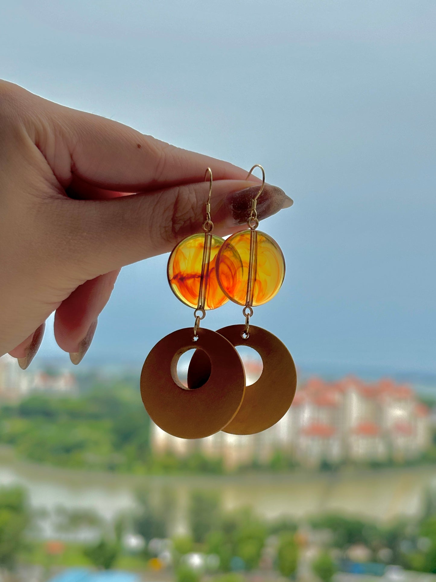 Akela Wooden Earrings