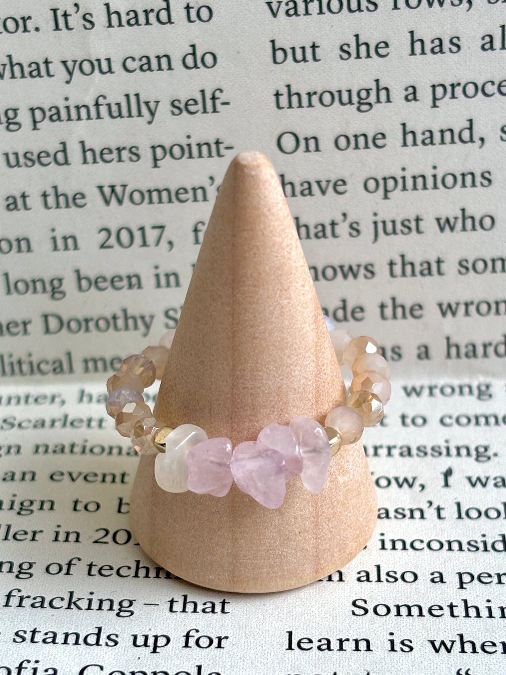 Evelyn Glass Beaded Ring