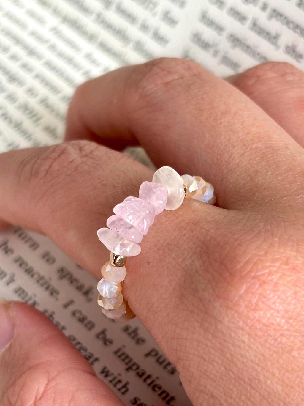 Evelyn Glass Beaded Ring