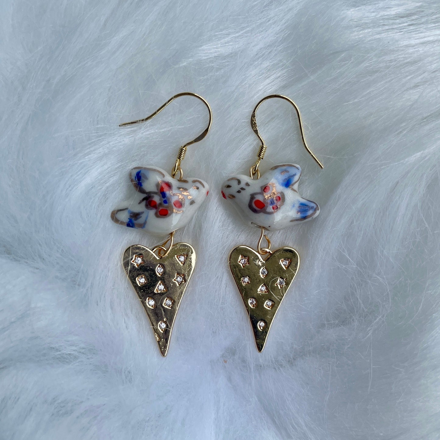 ADERYN Ceramic Bird Earrings