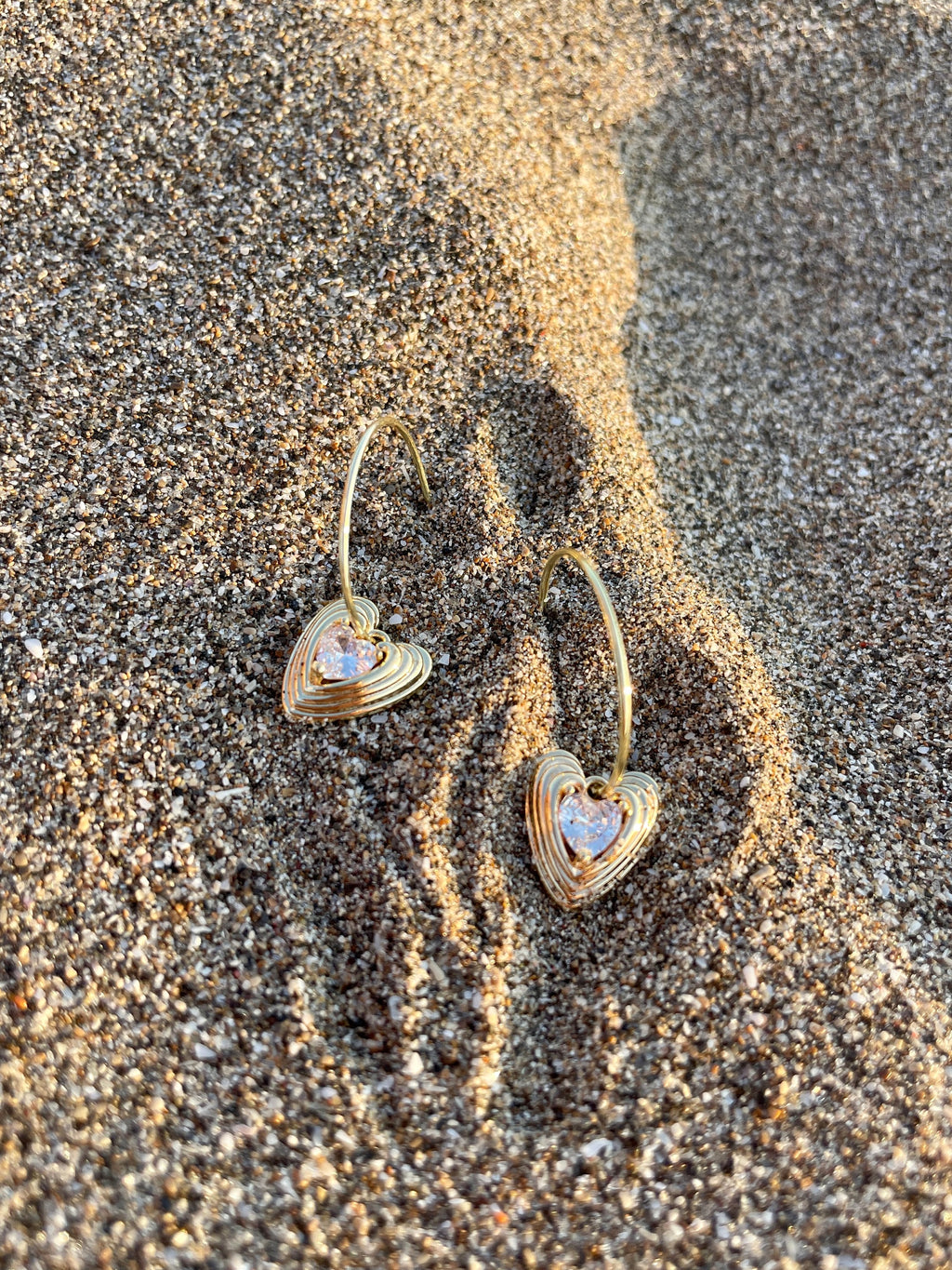 Betty Cubic Zirconia Love Heart Earrings